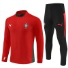Portogallo Felpe da Allenamento 2025-26 Quarto-Zip Rossa